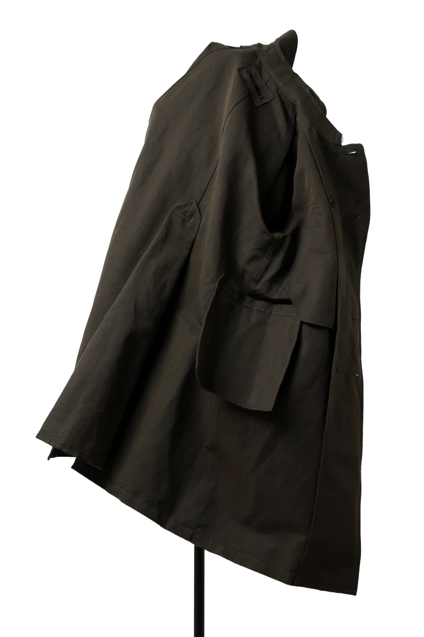 KLASICA GRANADO MOTORCYCLE TRENCH COAT / TRI UNION HIGH DENSITY GABADINE (MILITARY) - Image 11