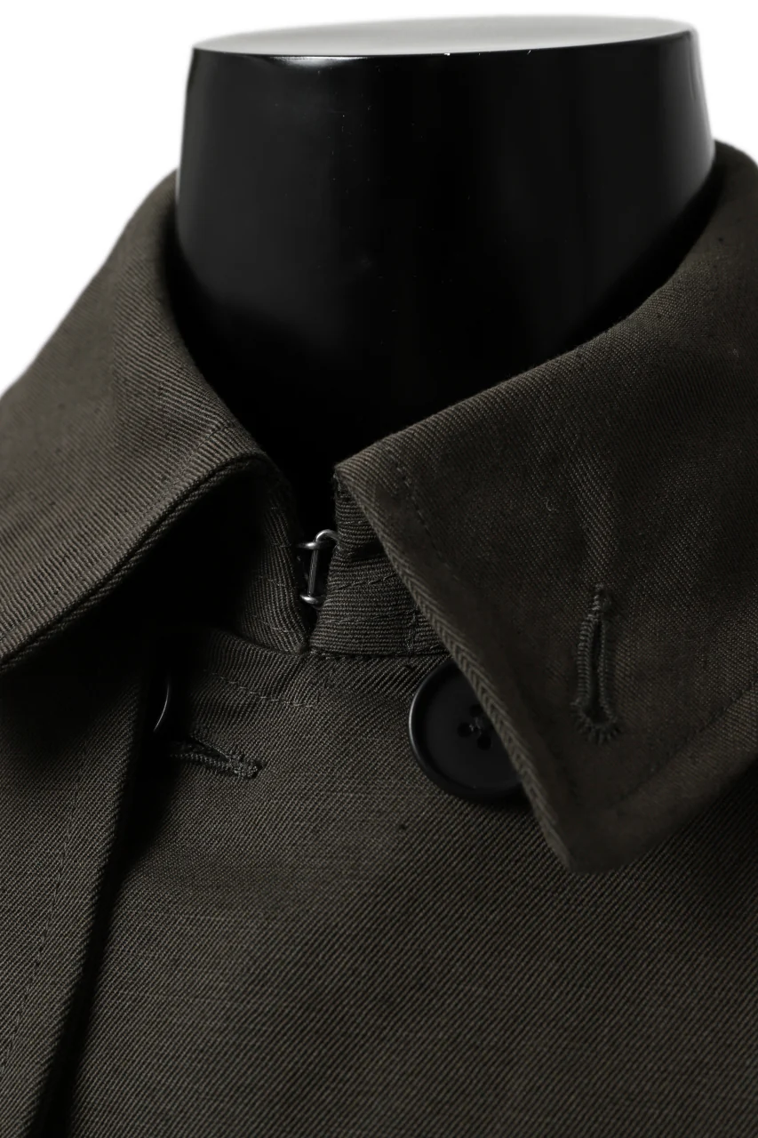 KLASICA GRANADO MOTORCYCLE TRENCH COAT / TRI UNION HIGH DENSITY GABADINE (MILITARY) - Image 16