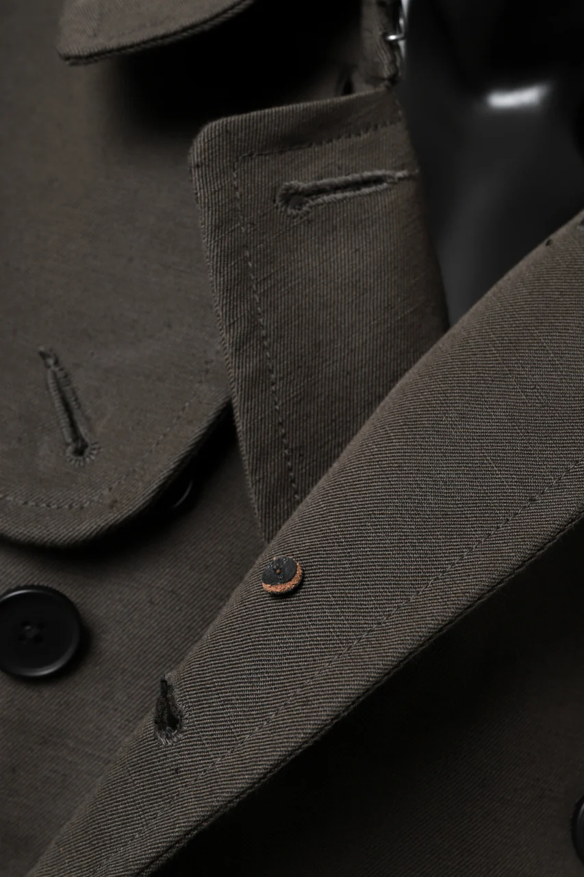 KLASICA GRANADO MOTORCYCLE TRENCH COAT / TRI UNION HIGH DENSITY GABADINE (MILITARY) - Image 17