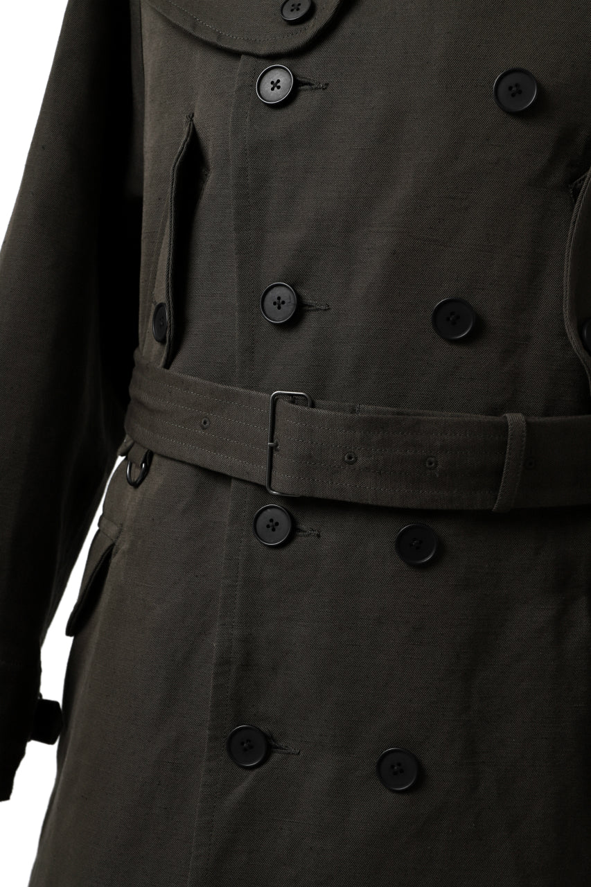 KLASICA GRANADO MOTORCYCLE TRENCH COAT / TRI UNION HIGH DENSITY GABADINE (MILITARY) - Image 18