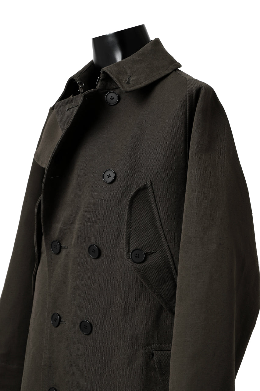 KLASICA GRANADO MOTORCYCLE TRENCH COAT / TRI UNION HIGH DENSITY GABADINE (MILITARY) - Image 21
