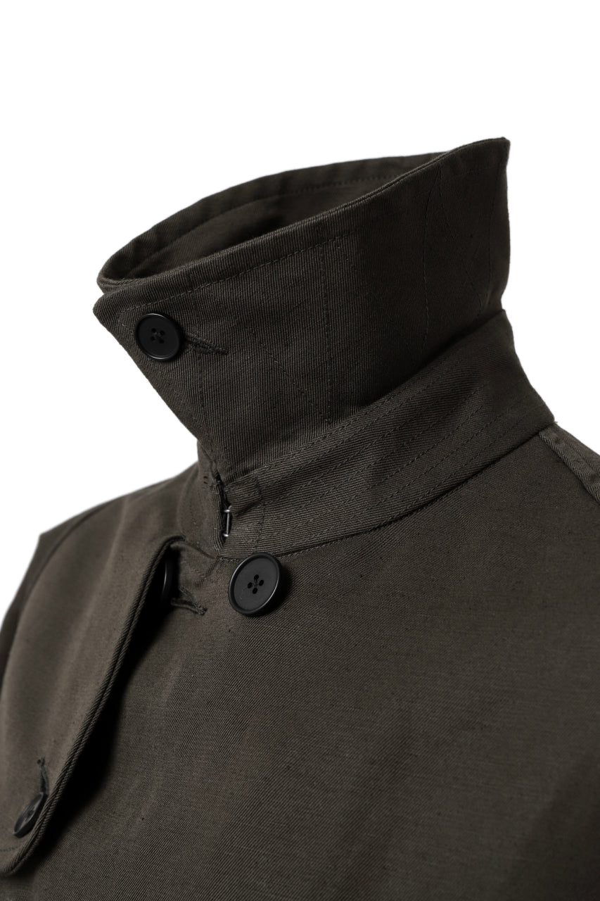 KLASICA GRANADO MOTORCYCLE TRENCH COAT / TRI UNION HIGH DENSITY GABADINE (MILITARY) - Image 22