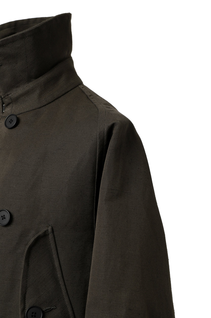 KLASICA GRANADO MOTORCYCLE TRENCH COAT / TRI UNION HIGH DENSITY GABADINE (MILITARY) - Image 23