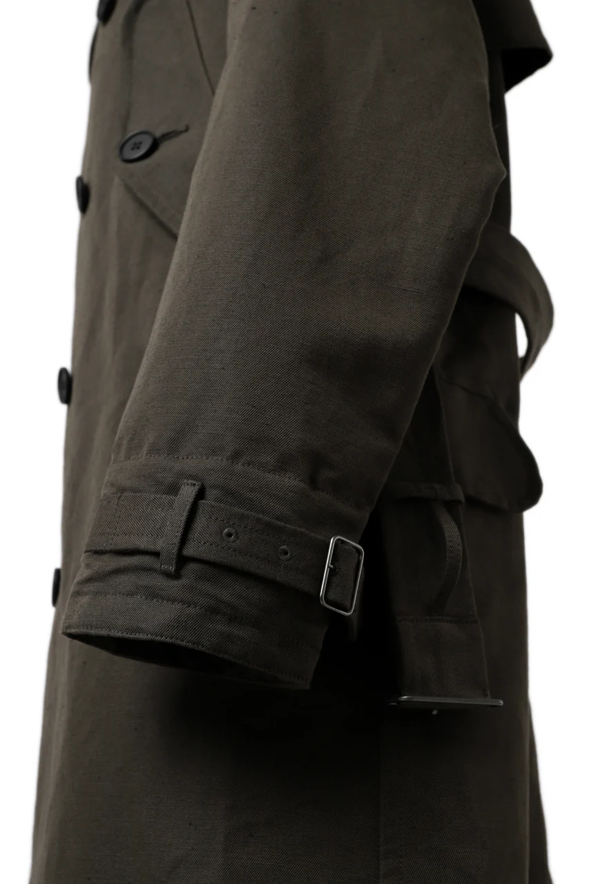 KLASICA GRANADO MOTORCYCLE TRENCH COAT / TRI UNION HIGH DENSITY GABADINE (MILITARY) - Image 24