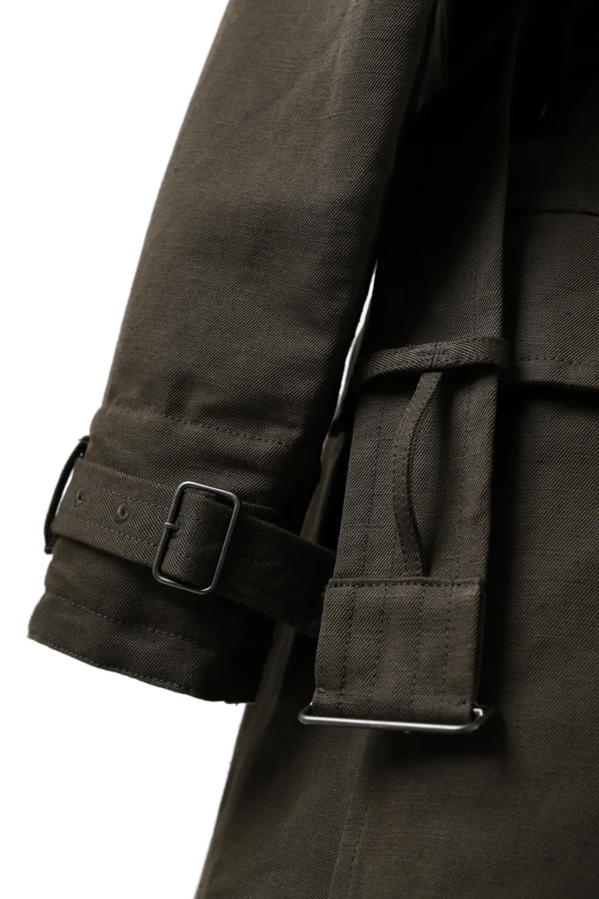 KLASICA GRANADO MOTORCYCLE TRENCH COAT / TRI UNION HIGH DENSITY GABADINE (MILITARY) - Image 25