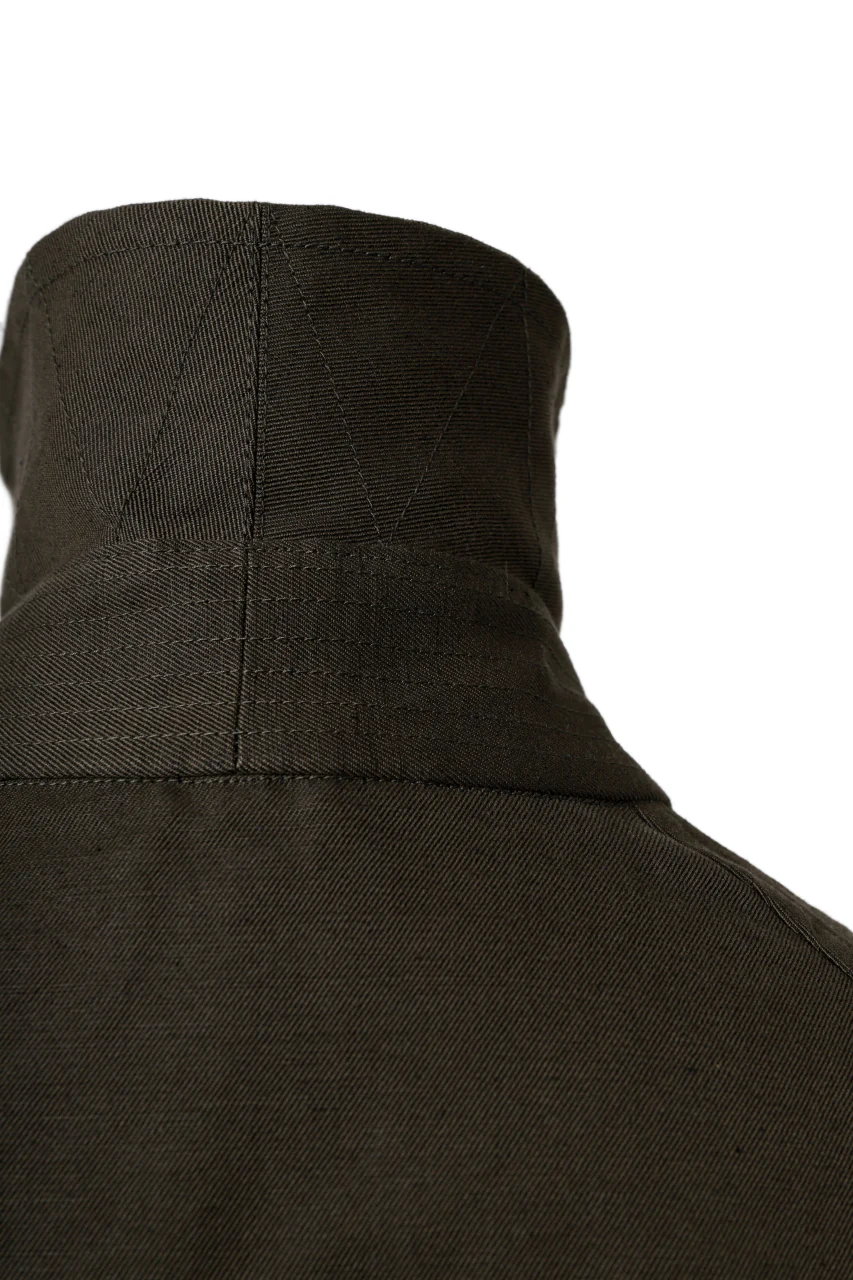 KLASICA GRANADO MOTORCYCLE TRENCH COAT / TRI UNION HIGH DENSITY GABADINE (MILITARY) - Image 26