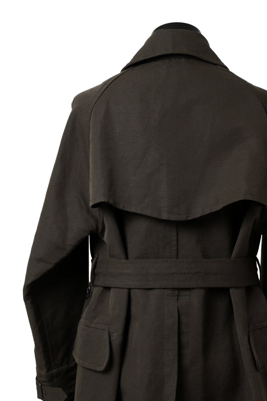 KLASICA GRANADO MOTORCYCLE TRENCH COAT / TRI UNION HIGH DENSITY GABADINE (MILITARY) - Image 27