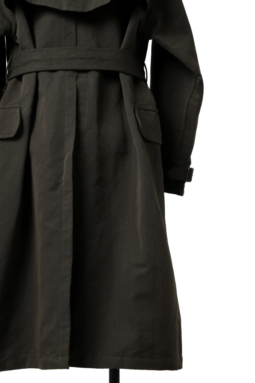 KLASICA GRANADO MOTORCYCLE TRENCH COAT / TRI UNION HIGH DENSITY GABADINE (MILITARY) - Image 28