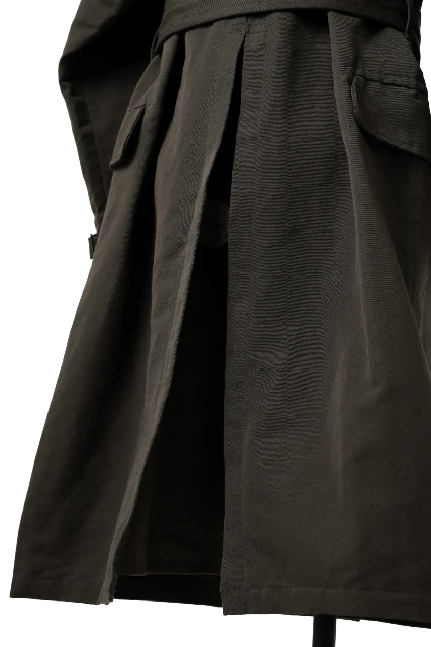 KLASICA GRANADO MOTORCYCLE TRENCH COAT / TRI UNION HIGH DENSITY GABADINE (MILITARY) - Image 29
