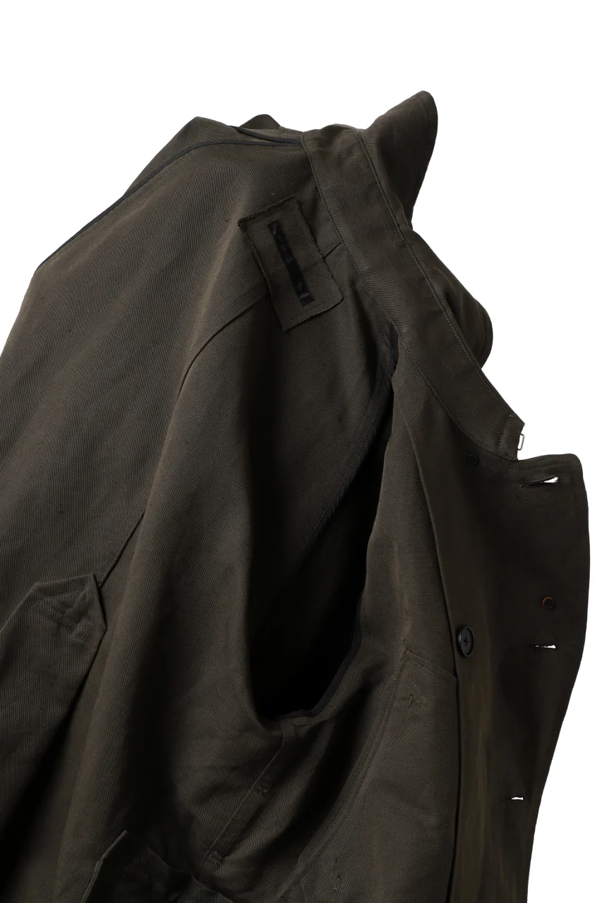 KLASICA GRANADO MOTORCYCLE TRENCH COAT / TRI UNION HIGH DENSITY GABADINE (MILITARY) - Image 30