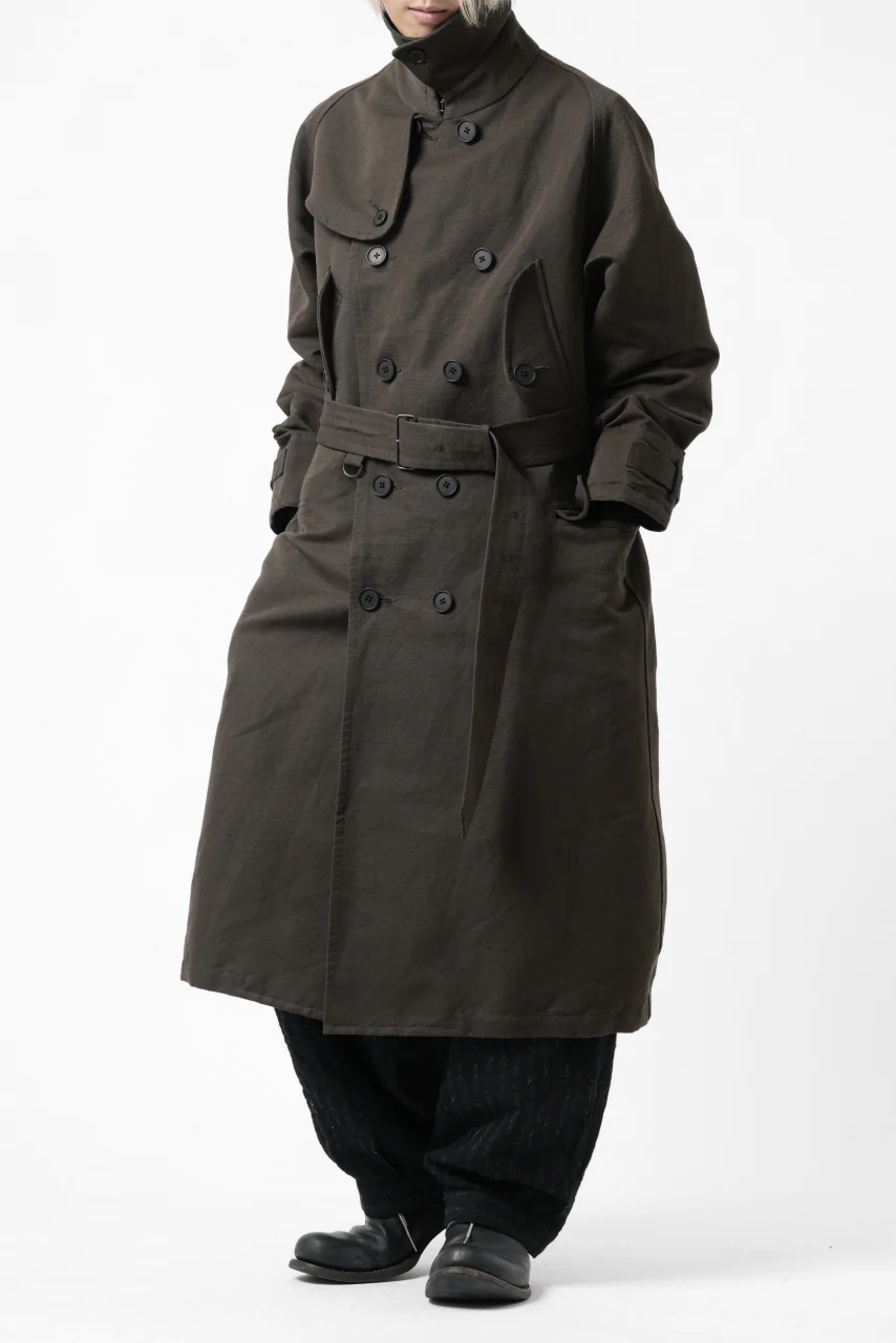 KLASICA GRANADO MOTORCYCLE TRENCH COAT / TRI UNION HIGH DENSITY GABADINE (MILITARY) - Image 33