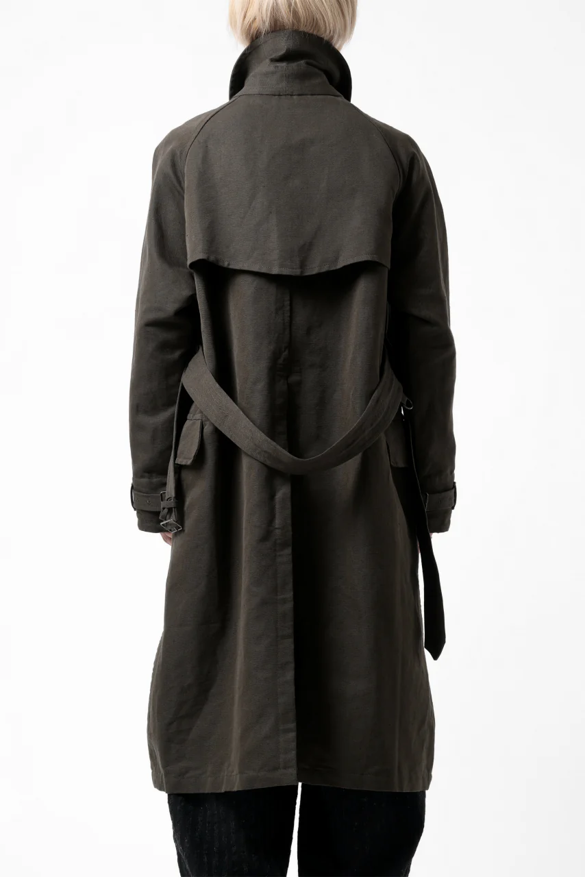 KLASICA GRANADO MOTORCYCLE TRENCH COAT / TRI UNION HIGH DENSITY GABADINE (MILITARY) - Image 34