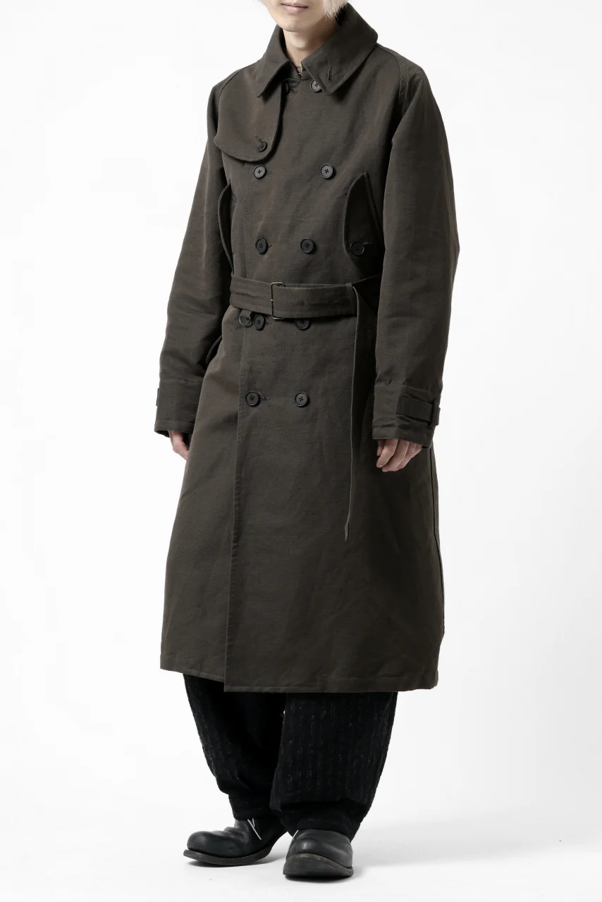 KLASICA GRANADO MOTORCYCLE TRENCH COAT / TRI UNION HIGH DENSITY GABADINE (MILITARY) - Image 35