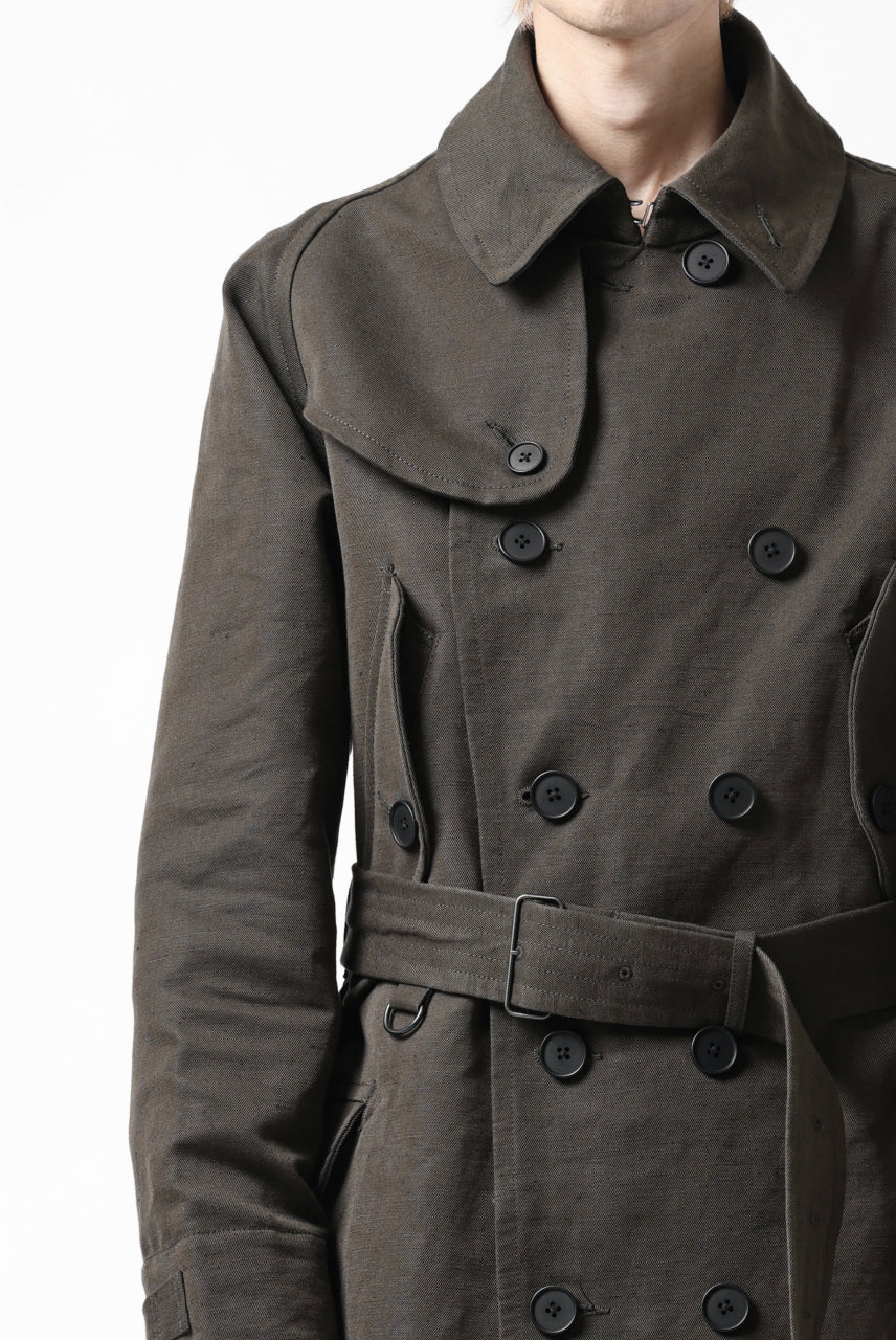 KLASICA GRANADO MOTORCYCLE TRENCH COAT / TRI UNION HIGH DENSITY GABADINE (MILITARY) - Image 38