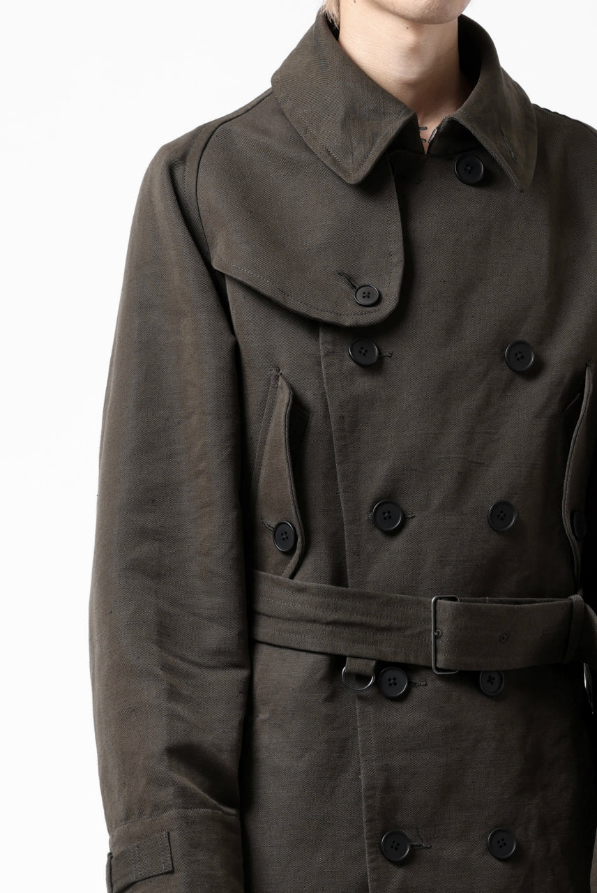 KLASICA GRANADO MOTORCYCLE TRENCH COAT / TRI UNION HIGH DENSITY GABADINE (MILITARY) - Image 39
