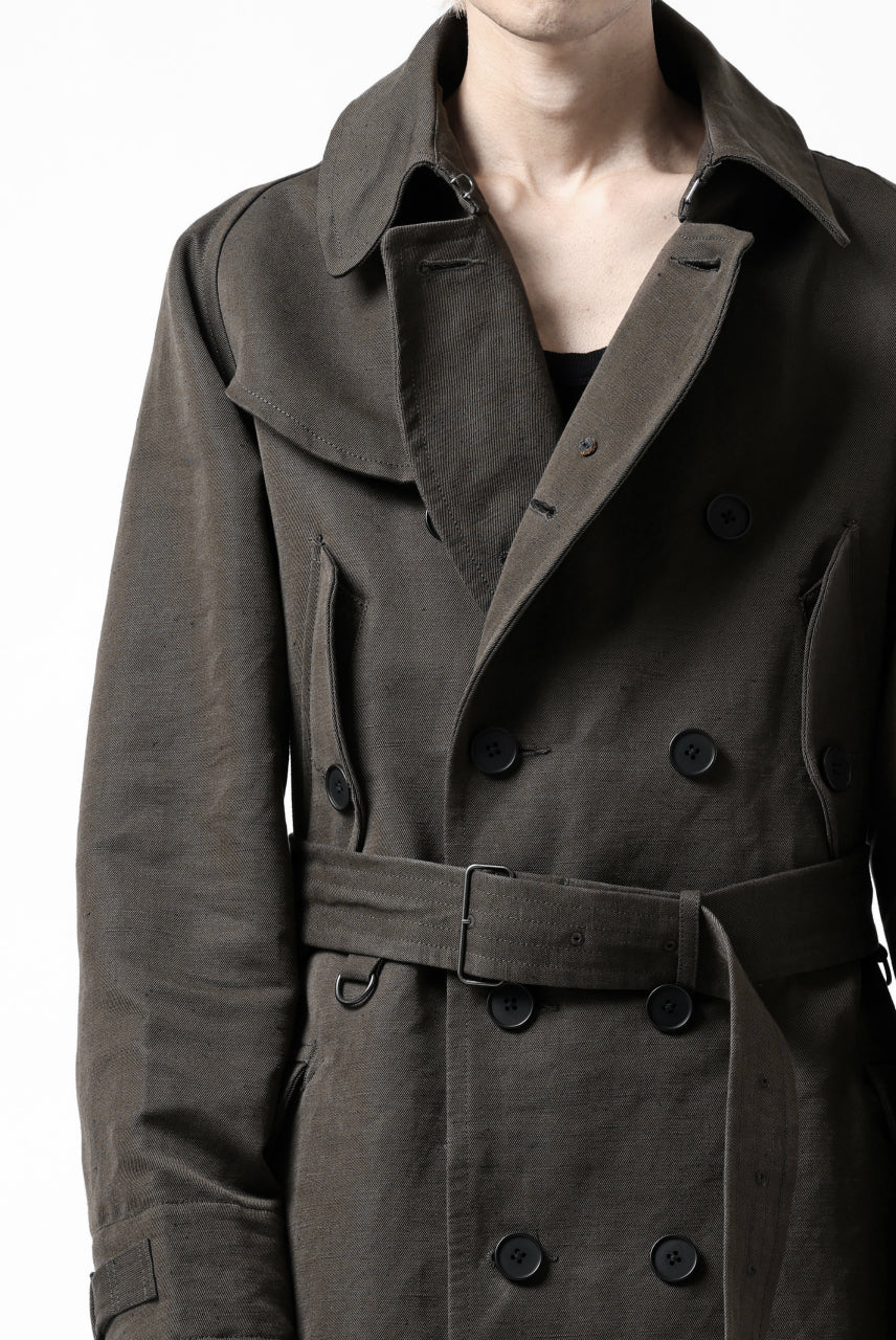KLASICA GRANADO MOTORCYCLE TRENCH COAT / TRI UNION HIGH DENSITY GABADINE (MILITARY) - Image 40