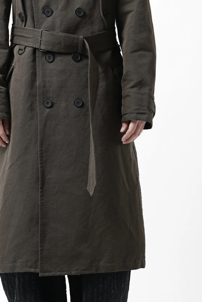 KLASICA GRANADO MOTORCYCLE TRENCH COAT / TRI UNION HIGH DENSITY GABADINE (MILITARY) - Image 42