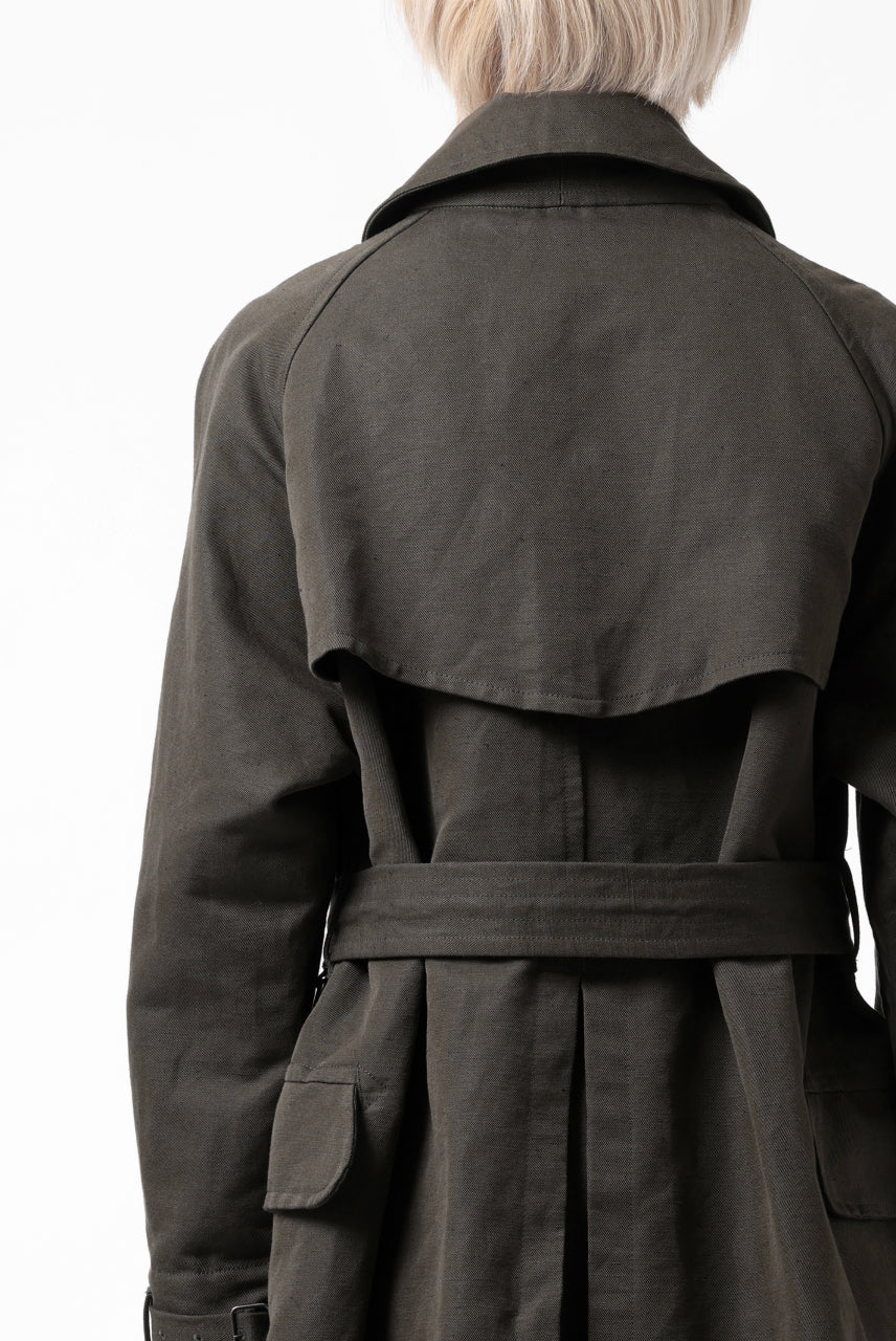 KLASICA GRANADO MOTORCYCLE TRENCH COAT / TRI UNION HIGH DENSITY GABADINE (MILITARY) - Image 43