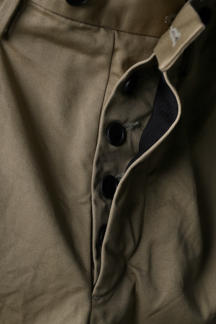 KLASICA GRIOTTE 2 TUCKED WIDE TROUSERS / CHINO CLOTH (BEIGE) - Image 14
