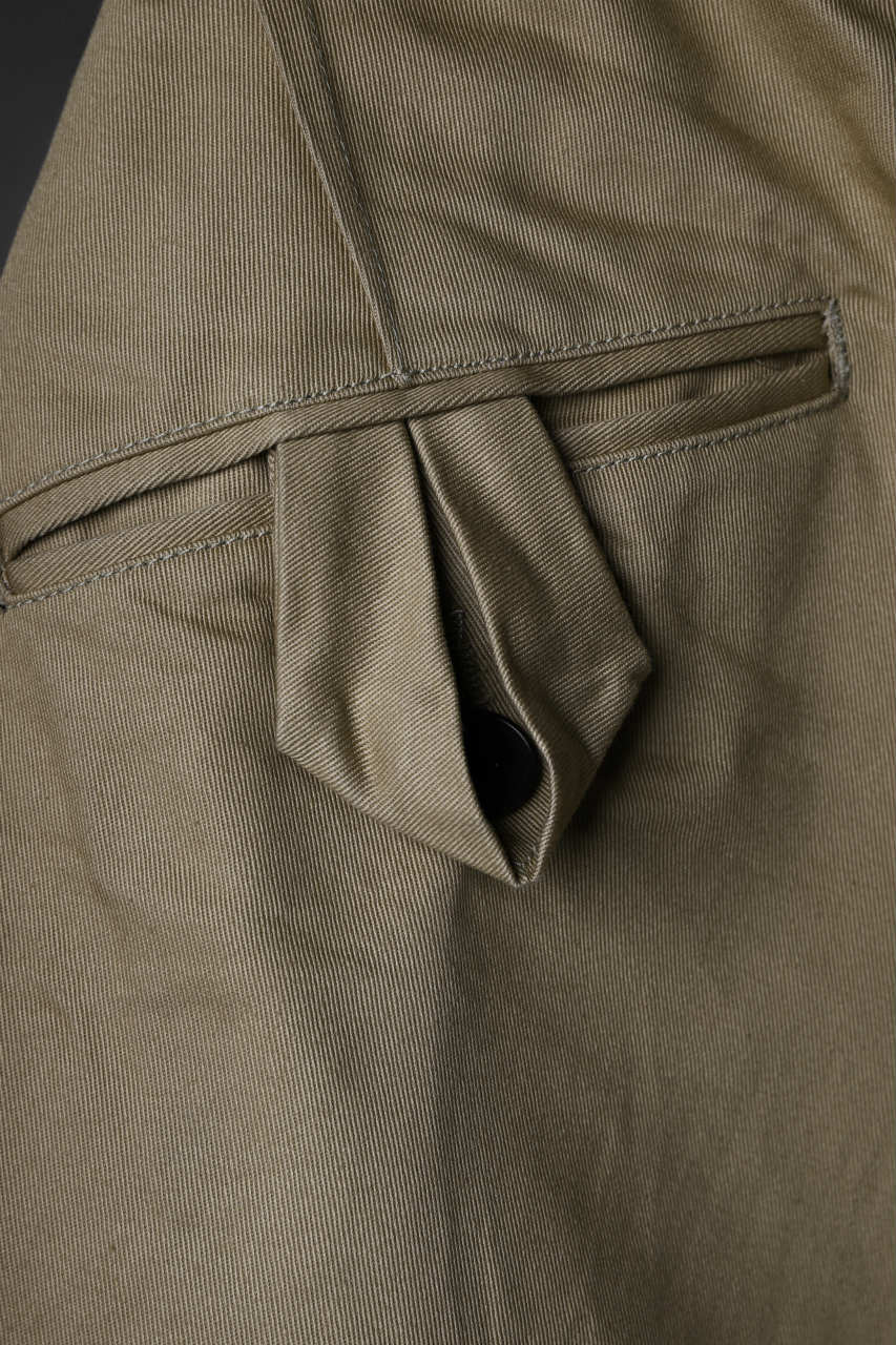 KLASICA GRIOTTE 2 TUCKED WIDE TROUSERS / CHINO CLOTH (BEIGE) - Image 17
