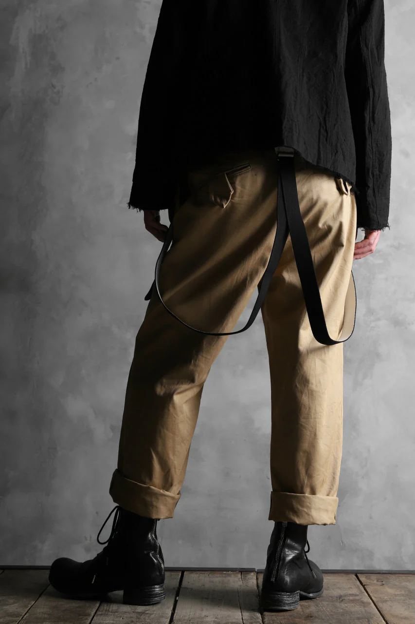 KLASICA GRIOTTE 2 TUCKED WIDE TROUSERS / CHINO CLOTH (BEIGE) - Image 27