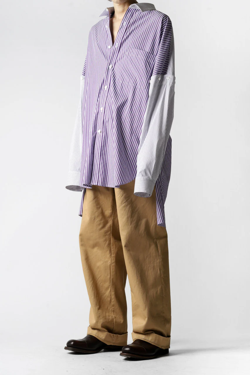 KLASICA GRIOTTE 2 TUCKED WIDE TROUSERS / CHINO CLOTH (BEIGE) - Image 33
