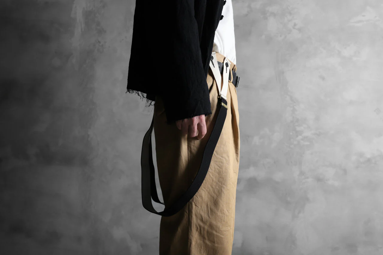 KLASICA GRIOTTE 2 TUCKED WIDE TROUSERS / CHINO CLOTH (BEIGE) - Image 48