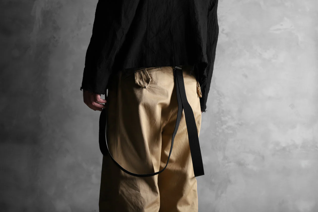 KLASICA GRIOTTE 2 TUCKED WIDE TROUSERS / CHINO CLOTH (BEIGE) - Image 49