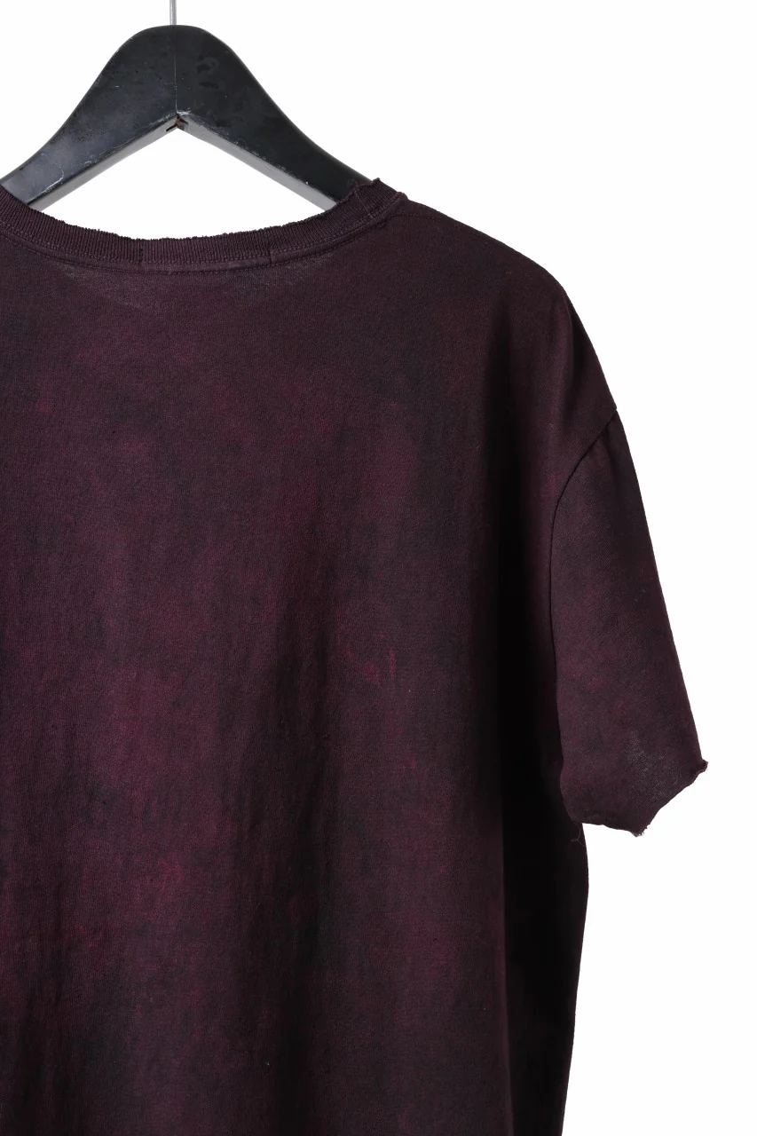 KLASICA HAZE LOOSE FIT HAND DYED TEE (DARK RED) - Image 10