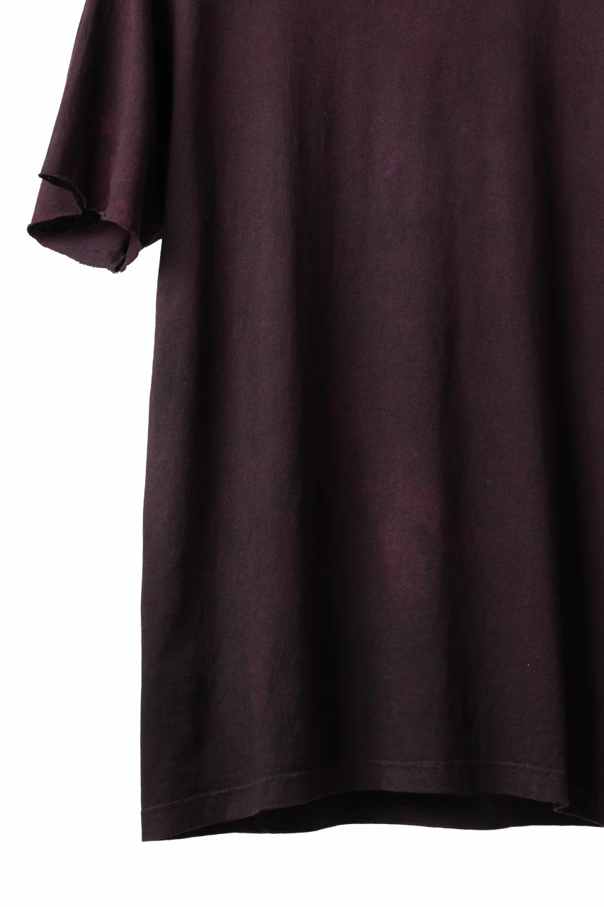 KLASICA HAZE LOOSE FIT HAND DYED TEE (DARK RED) - Image 5