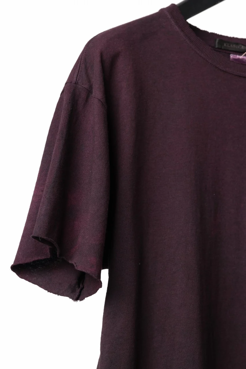 KLASICA HAZE LOOSE FIT HAND DYED TEE (DARK RED) - Image 6