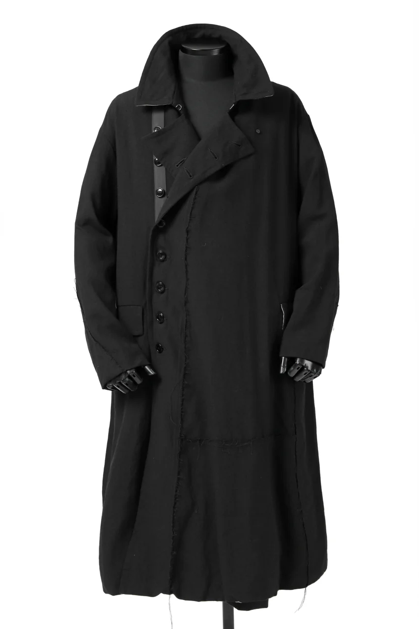 KLASICA HM-C DOUBLE BREASTED COAT / MONOTONE HOUND TOOTH (BLACK) - Image 24