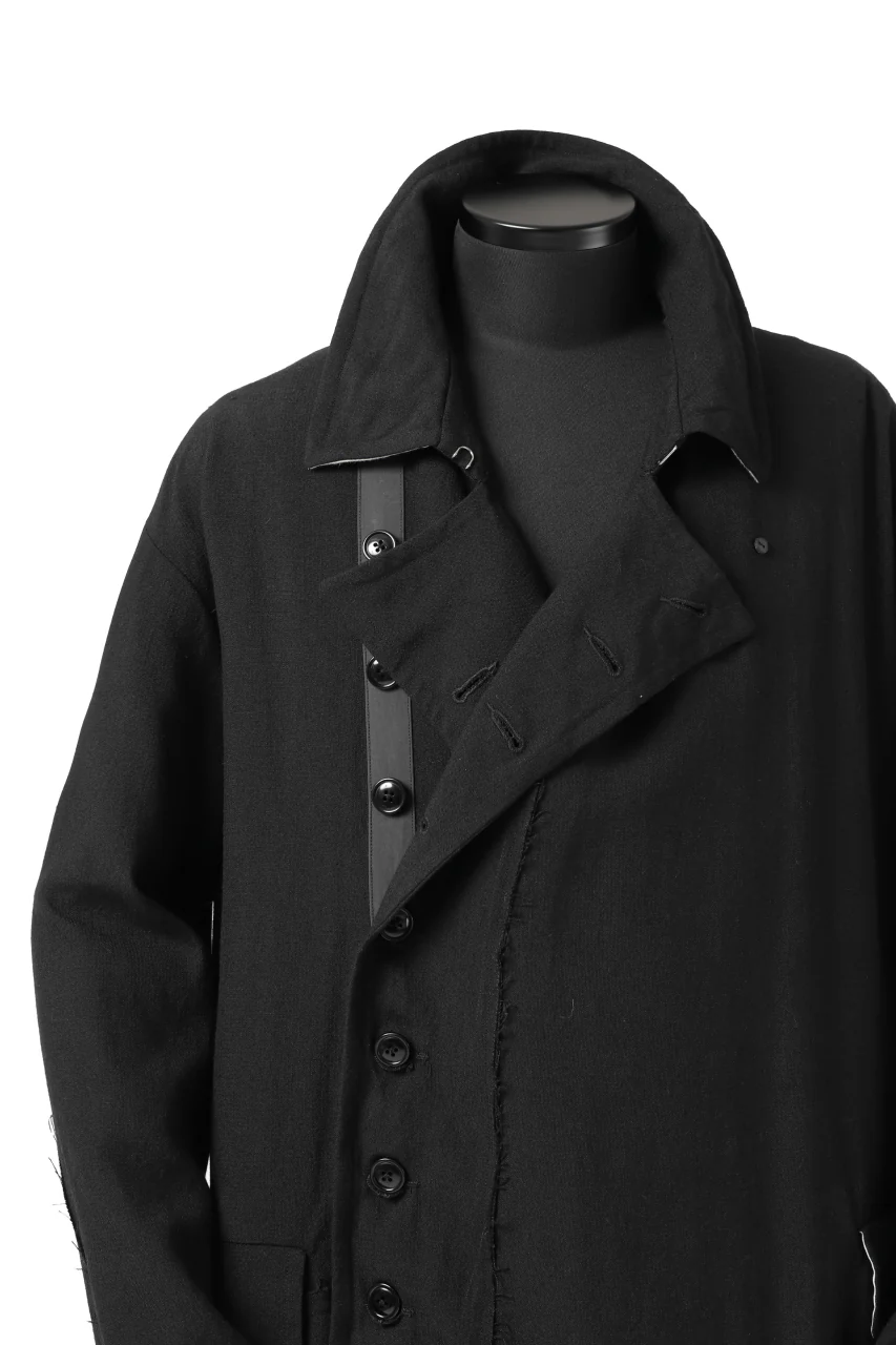 KLASICA HM-C DOUBLE BREASTED COAT / MONOTONE HOUND TOOTH (BLACK) - Image 33