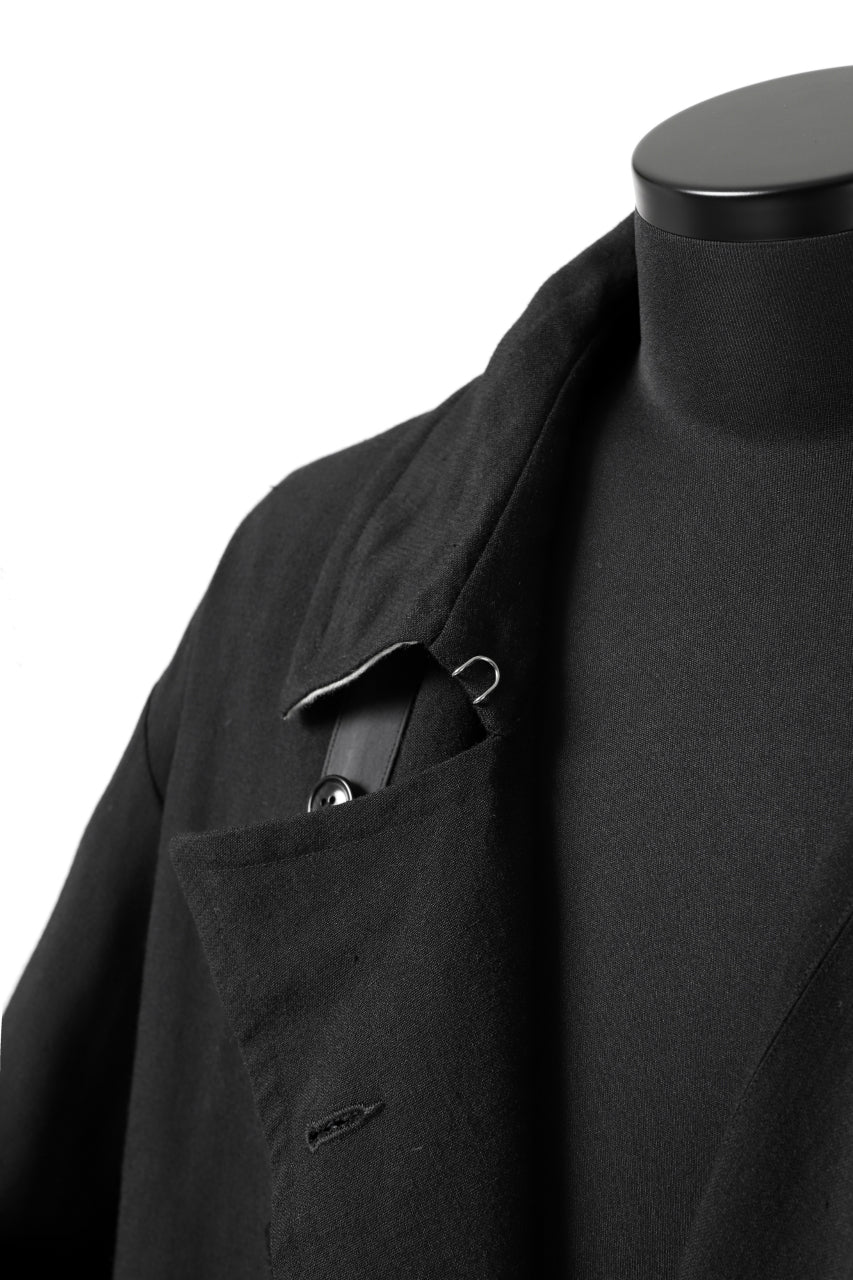KLASICA HM-C DOUBLE BREASTED COAT / MONOTONE HOUND TOOTH (BLACK) - Image 41