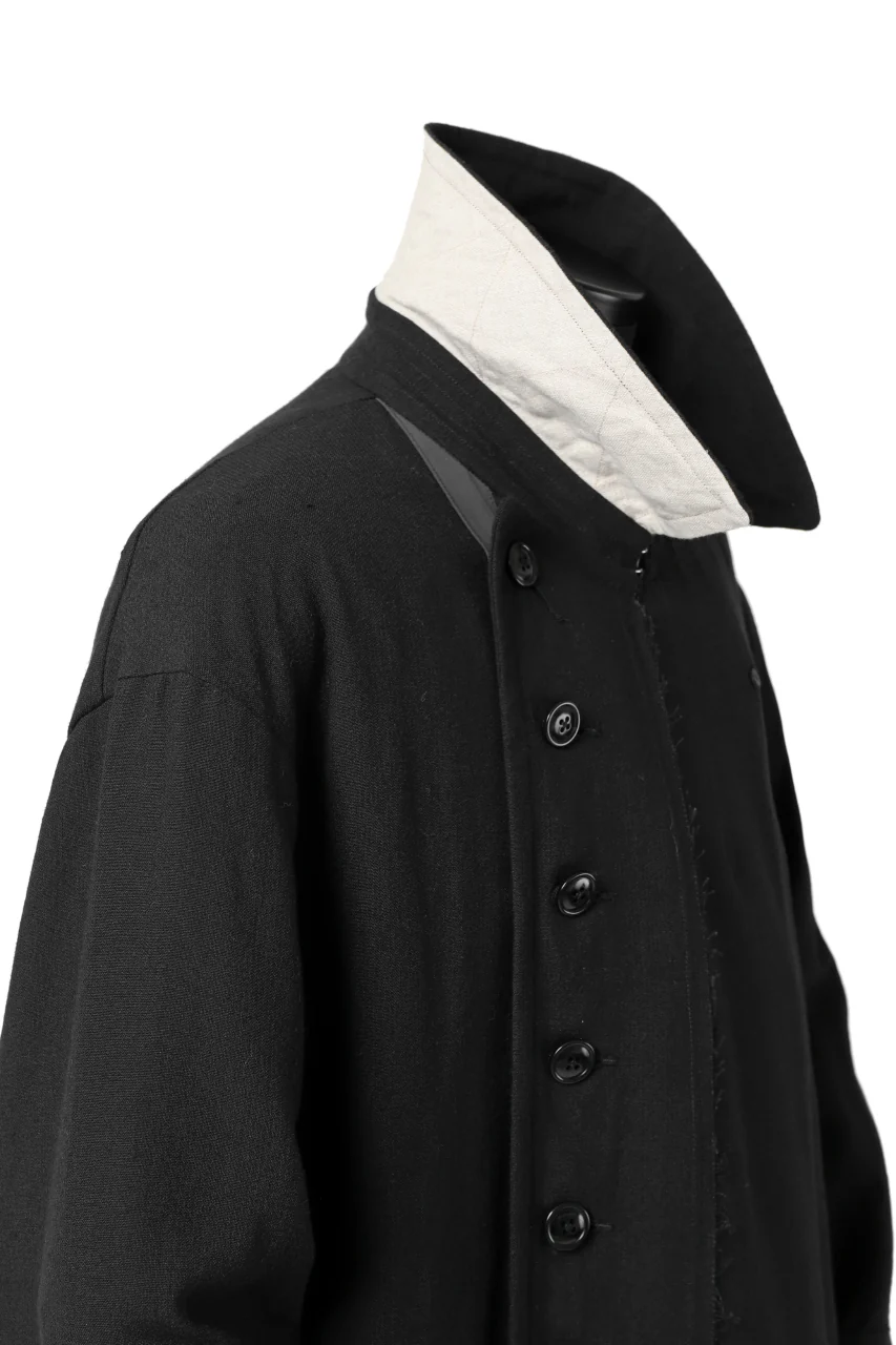 KLASICA HM-C DOUBLE BREASTED COAT / MONOTONE HOUND TOOTH (BLACK) - Image 45