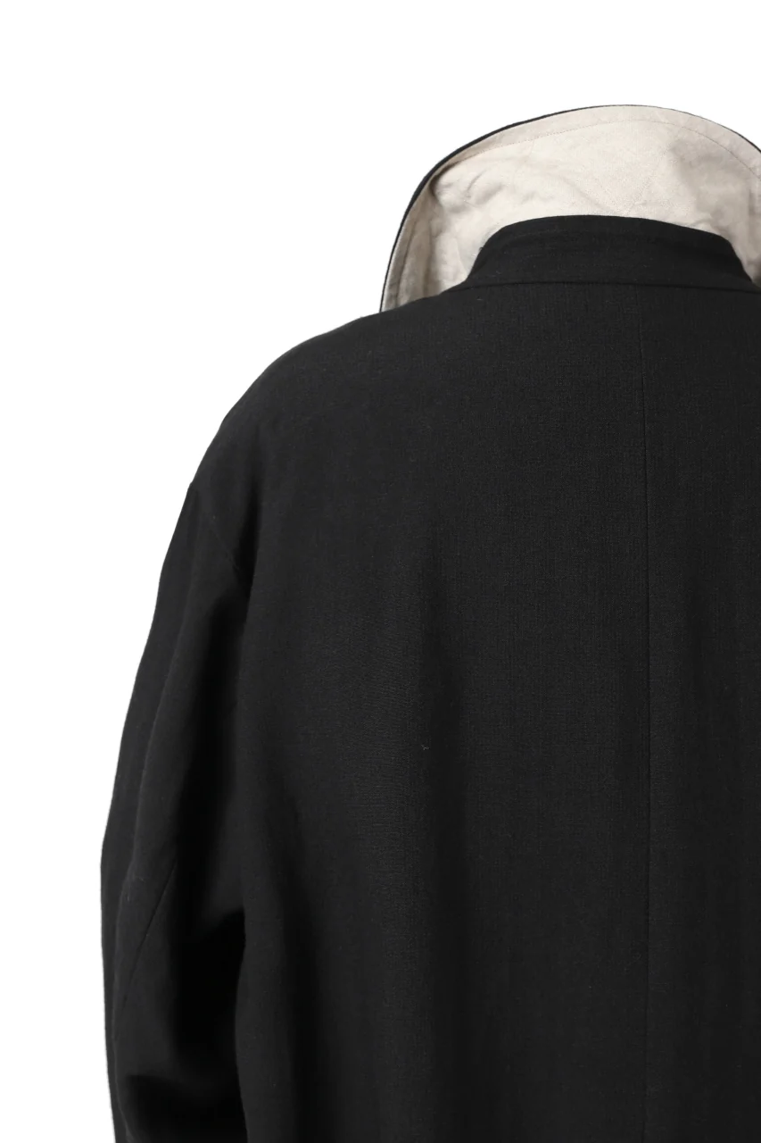 KLASICA HM-C DOUBLE BREASTED COAT / MONOTONE HOUND TOOTH (BLACK) - Image 49