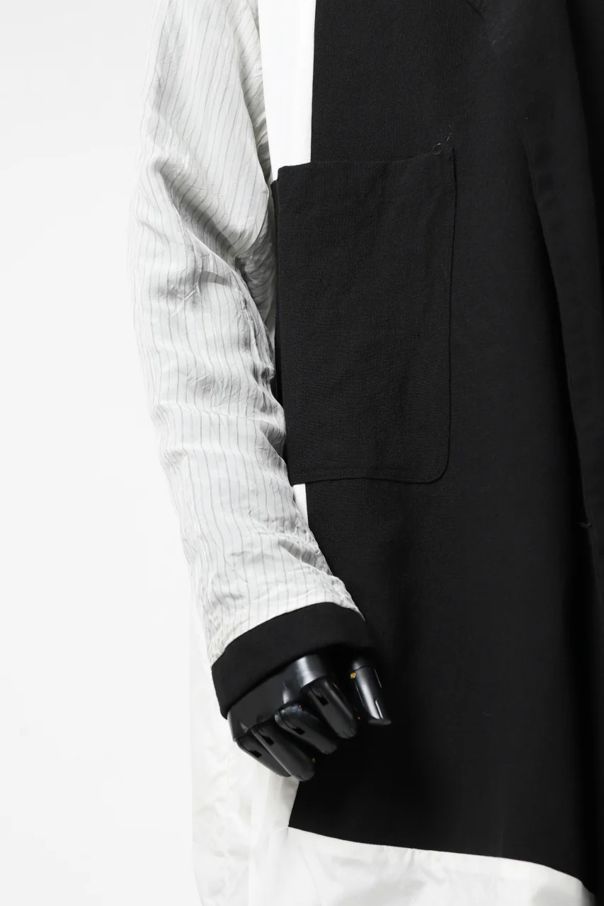 KLASICA HM-C DOUBLE BREASTED COAT / MONOTONE HOUND TOOTH (BLACK) - Image 63
