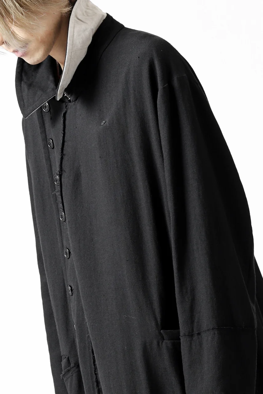 KLASICA HM-C DOUBLE BREASTED COAT / MONOTONE HOUND TOOTH (BLACK) - Image 65