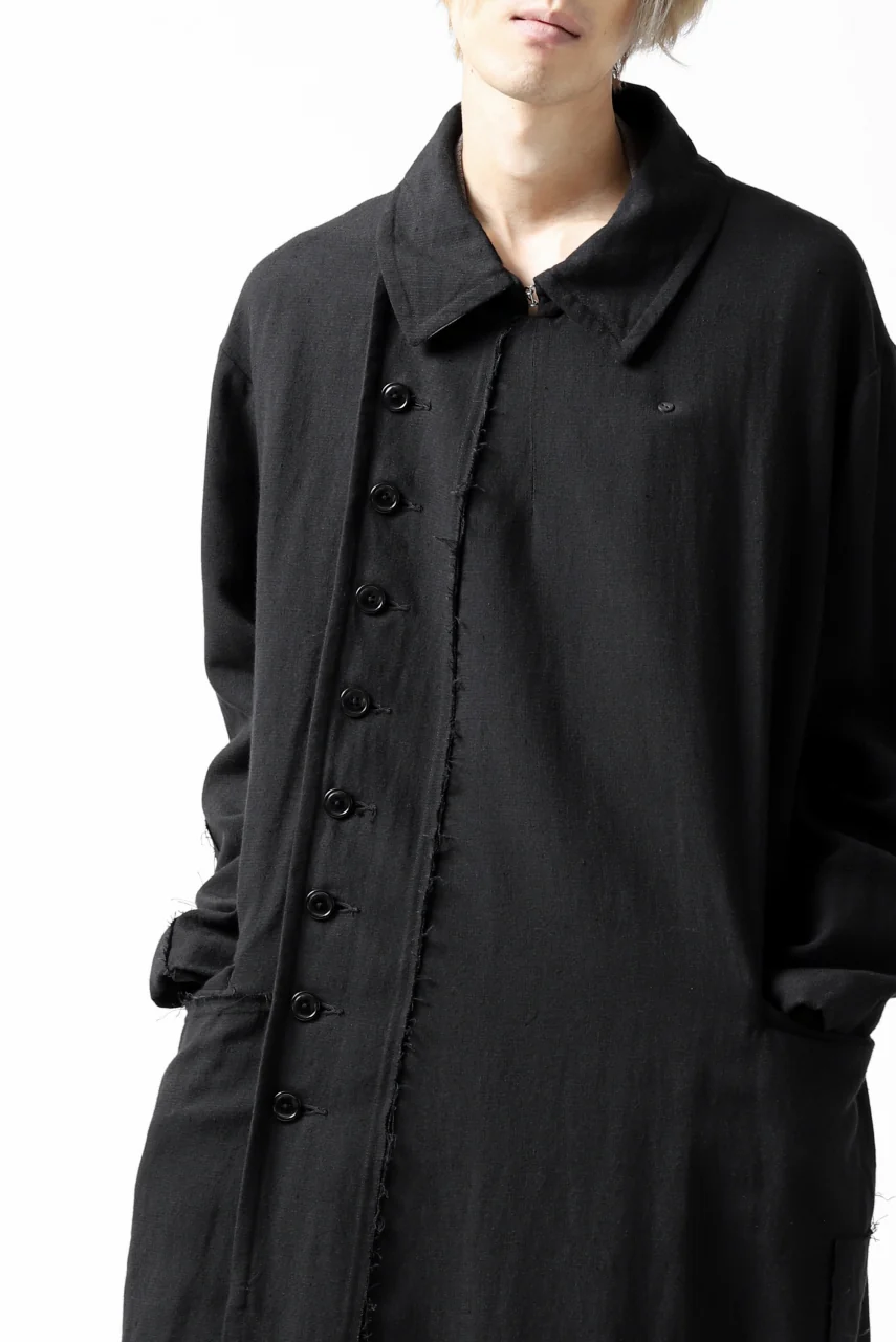 KLASICA HM-C DOUBLE BREASTED COAT / MONOTONE HOUND TOOTH (BLACK) - Image 67