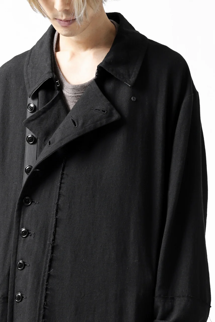 KLASICA HM-C DOUBLE BREASTED COAT / MONOTONE HOUND TOOTH (BLACK) - Image 68