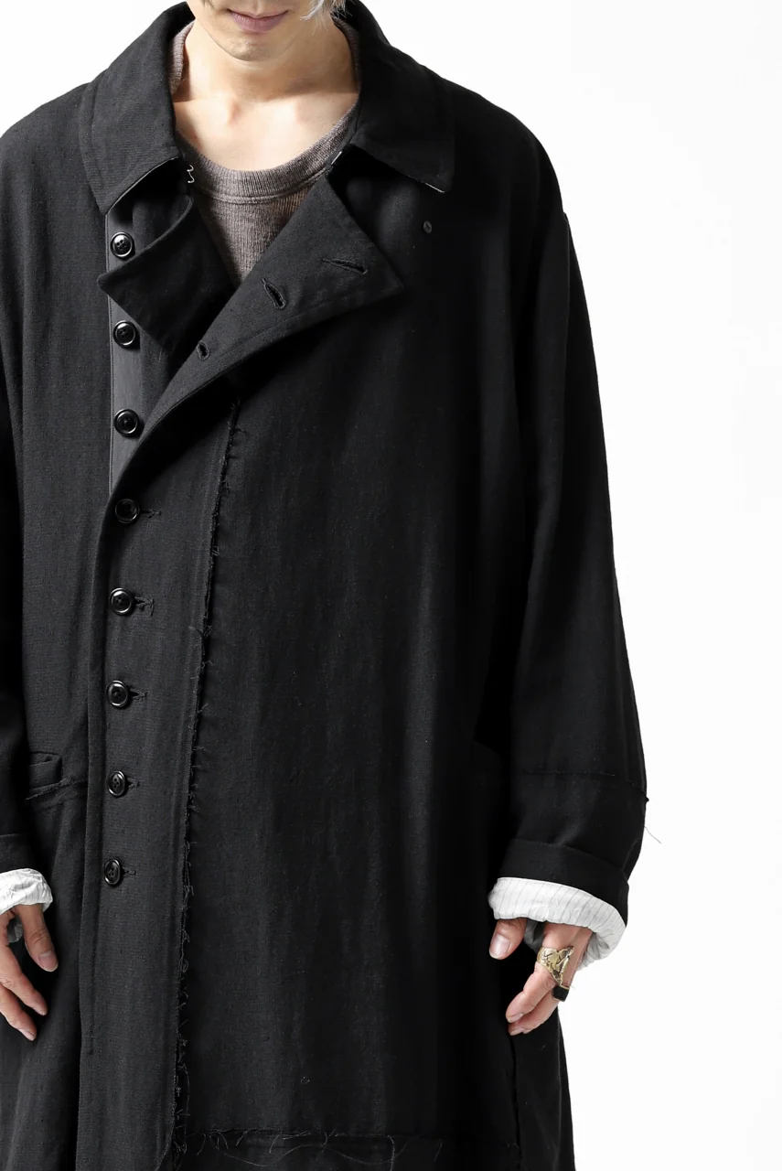 KLASICA HM-C DOUBLE BREASTED COAT / MONOTONE HOUND TOOTH (BLACK) - Image 71