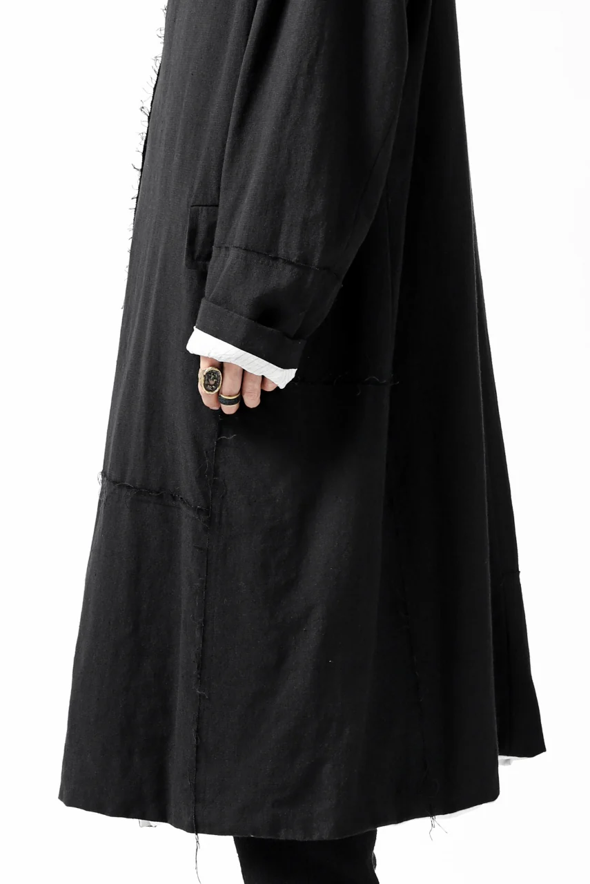KLASICA HM-C DOUBLE BREASTED COAT / MONOTONE HOUND TOOTH (BLACK) - Image 72