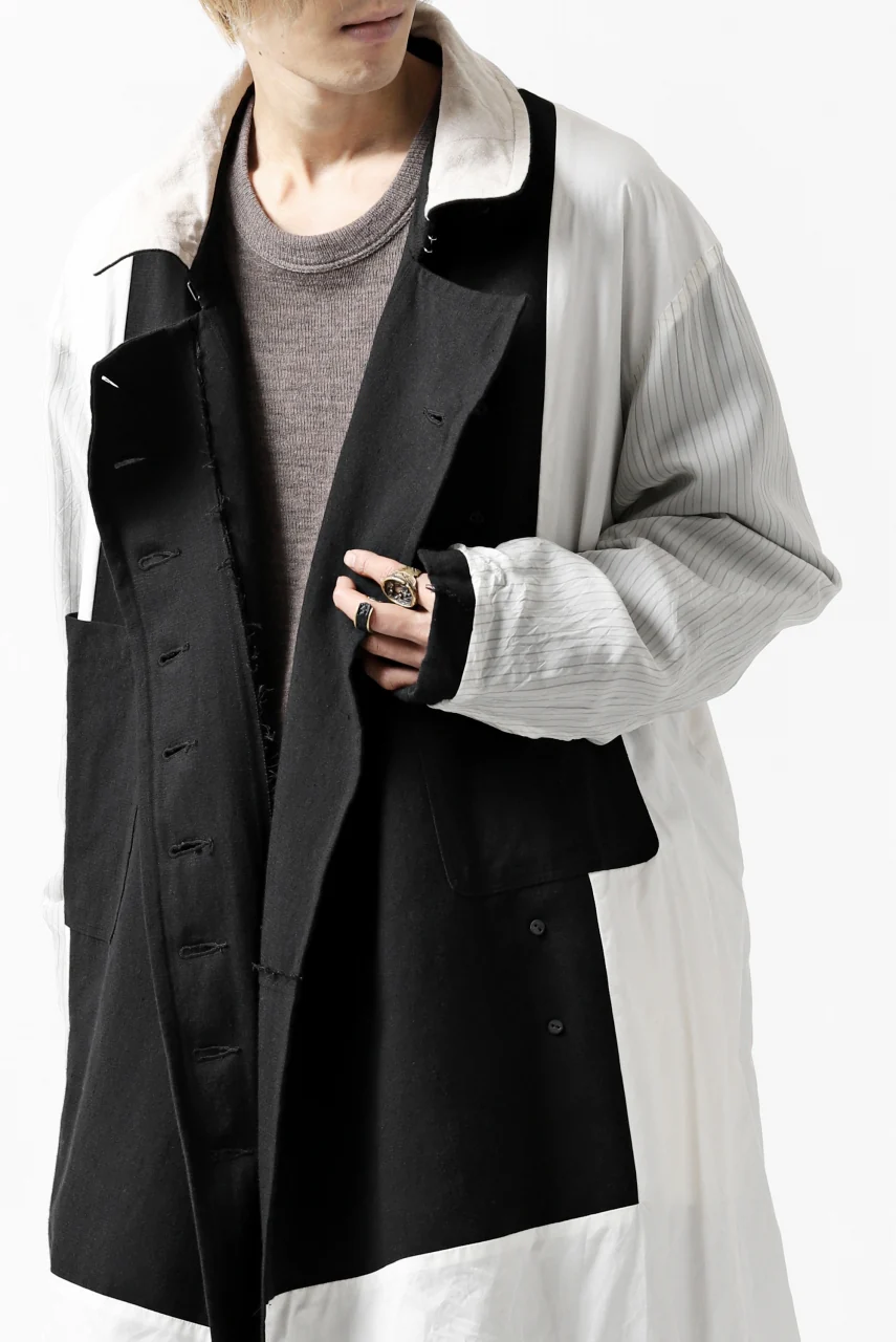 KLASICA HM-C DOUBLE BREASTED COAT / MONOTONE HOUND TOOTH (BLACK) - Image 75