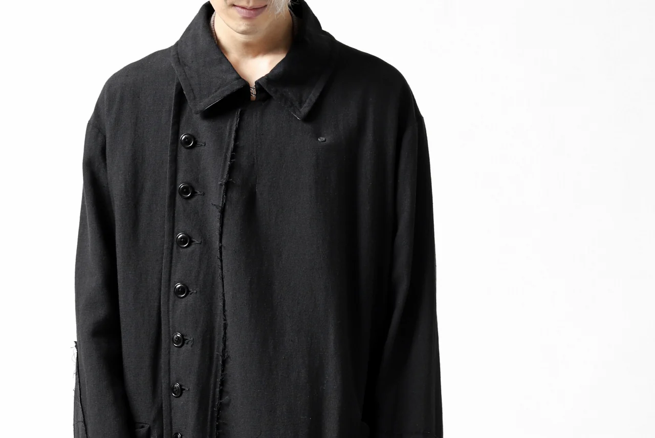KLASICA HM-C DOUBLE BREASTED COAT / MONOTONE HOUND TOOTH (BLACK) - Image 76