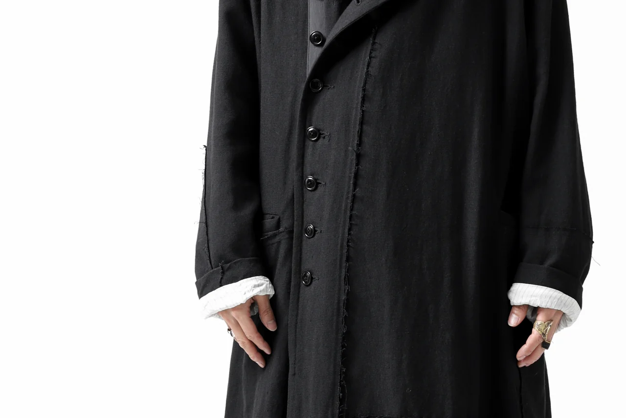 KLASICA HM-C DOUBLE BREASTED COAT / MONOTONE HOUND TOOTH (BLACK) - Image 77
