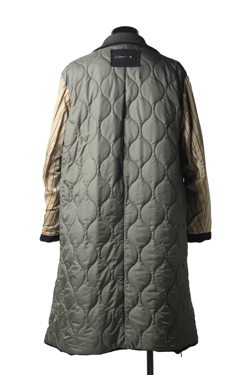 KLASICA HM-C DOUBLE BREASTED COAT with BONDED LINING / WOOLxSILK BOLD DUNGAREES (BLACK) - Image 44