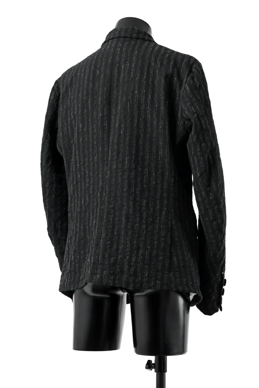 KLASICA HUNTS 10 BUTTONS DOLL BLAZER / LIGHT WEIGHT BLUR STRIPES (INK BLACK) - Image 6