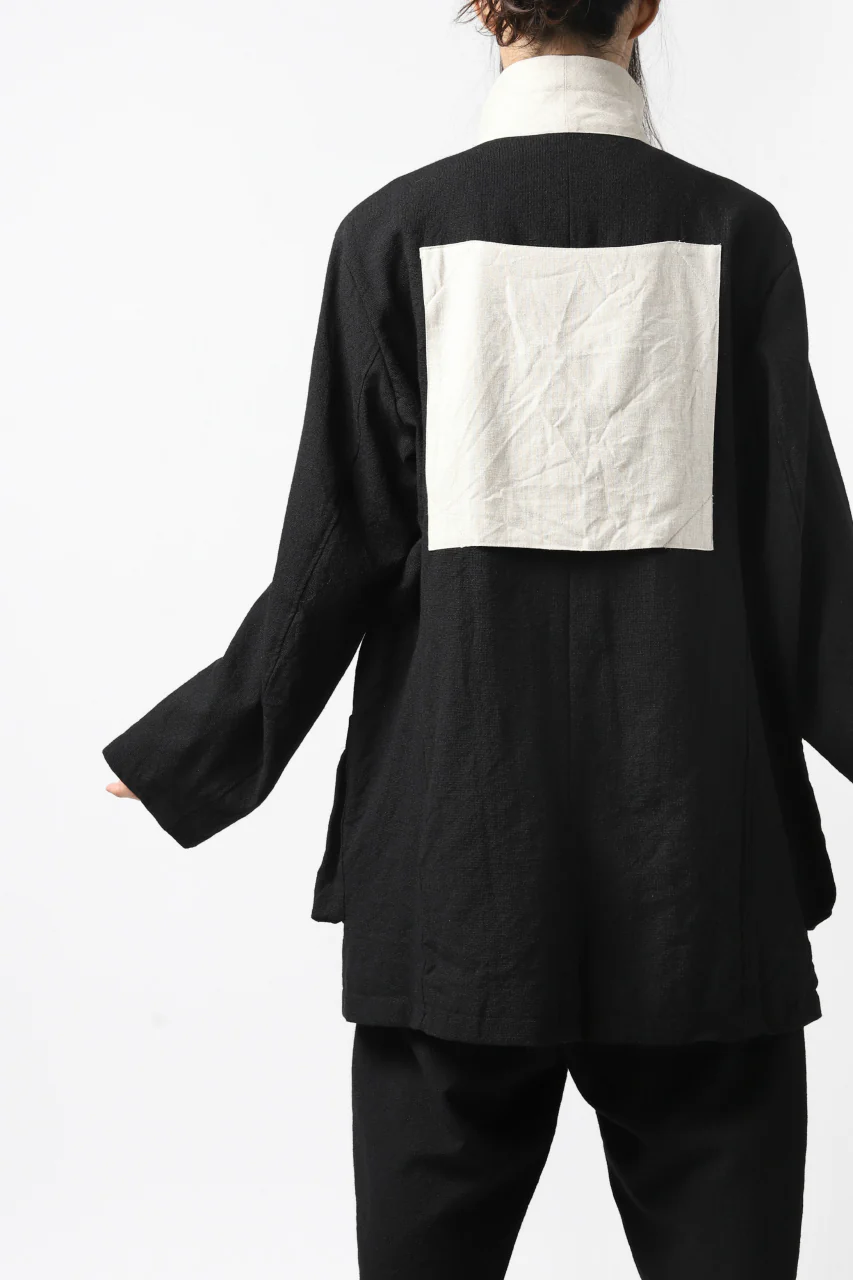 KLASICA KISTE-TWEED SHORT COAT / OFF TWEED WOOL (BLACK) - Image 13