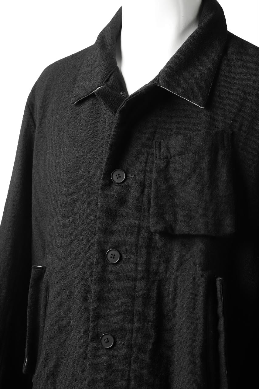 KLASICA KISTE-TWEED SHORT COAT / OFF TWEED WOOL (BLACK) - Image 24