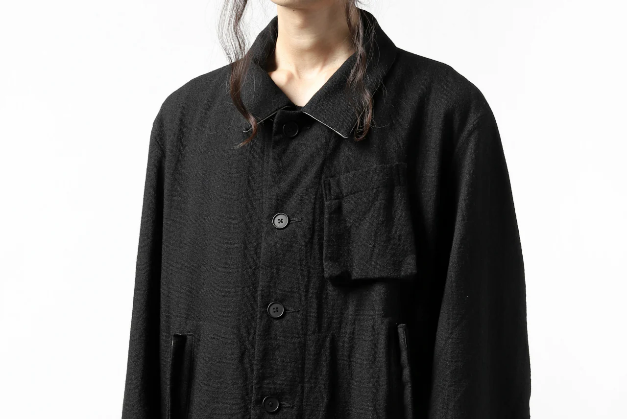 KLASICA KISTE-TWEED SHORT COAT / OFF TWEED WOOL (BLACK) - Image 35